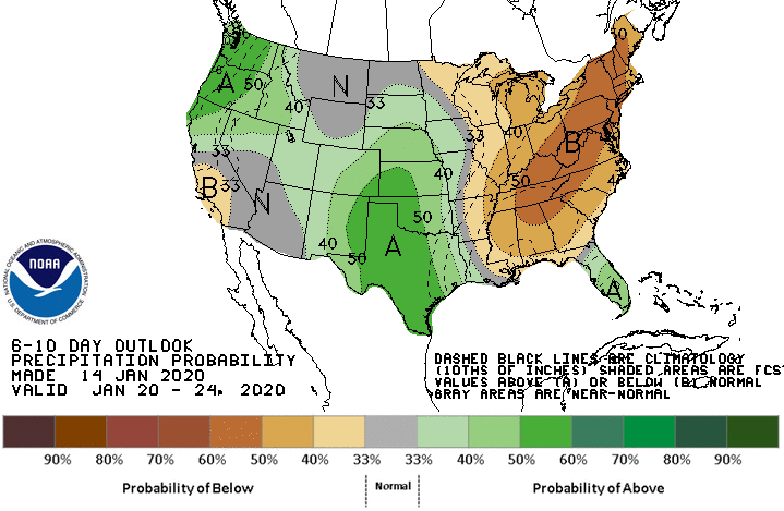 6-10 Day Precipitation Probability Outlook